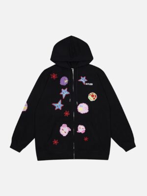 Planet Hooded Zipper Hoodie