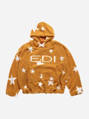 Loose Square Fleece Hoodie